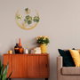 Wallity Haiyang Accesorio Decorativo de Pared de Metal Verde y Dorado